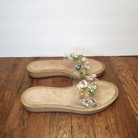 Anthropologie MAYPOL Gemstone PVC Clear Plexi Slides - Picture 6 of 10